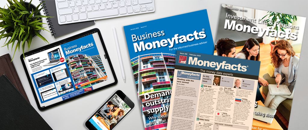 Banner Image of Business Moneyfacts, Investment Life & Pensions Moneyfacts and Moneyfacts Magazines