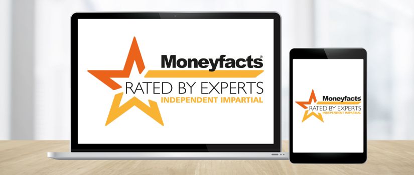 Banner image of laptops displaying Moneyfacts Rated By Experts brand logo