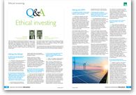 Investment Life & Pensions Moneyfacts Example of an Answering the Adviser Double Page Spread