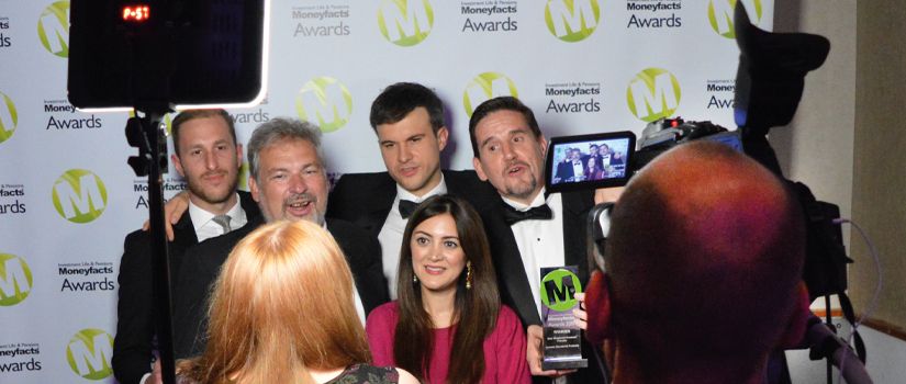 Banner Image of Guests at an Investment Life & Pensions Moneyfacts Awards Event