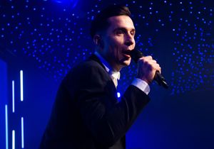 Image of Comedian Russell Kane Compering the Business Moneyfacts Awards