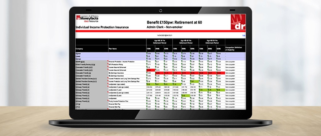 Banner Image of Laptop Showing Moneyfacts Data Resource