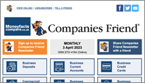 Screen Image of The Business Friend Newsletter